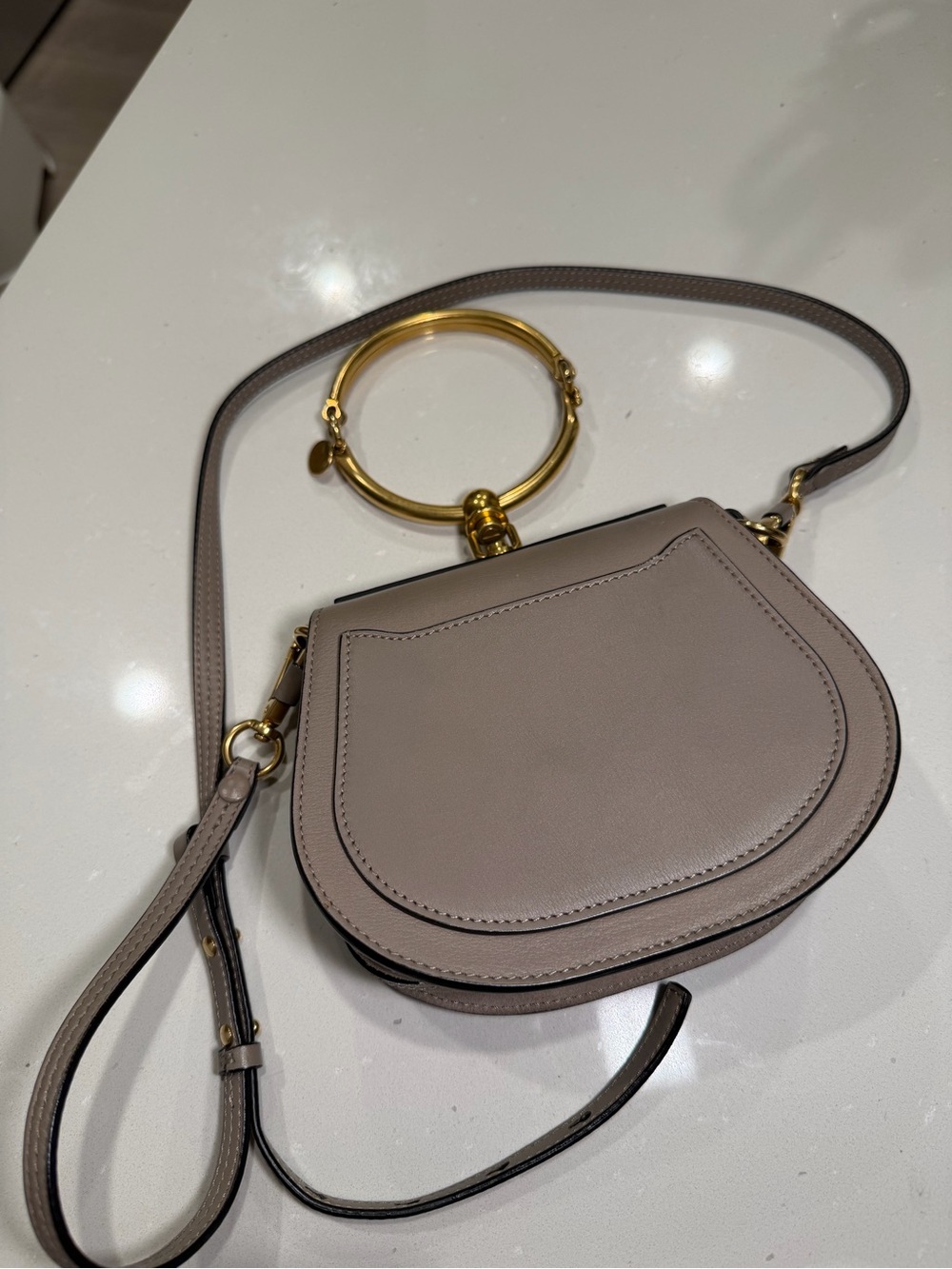 Chloé Nile Small Bracelet Bag in Motty Grey / Taupe - Picture 4 of 12